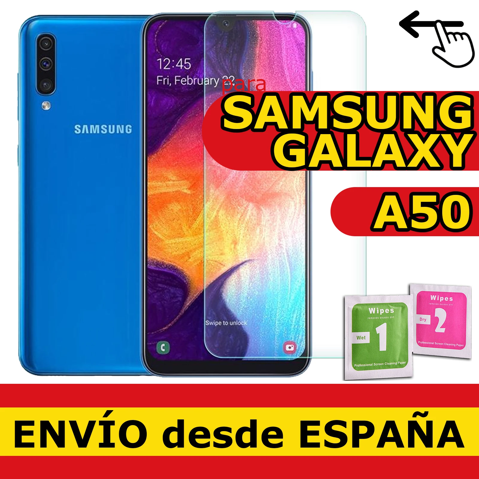 Pellicola Vetro Temperato Per Samsung Galaxy A50 Protezione Qualità Premium 9H 0.33Mm