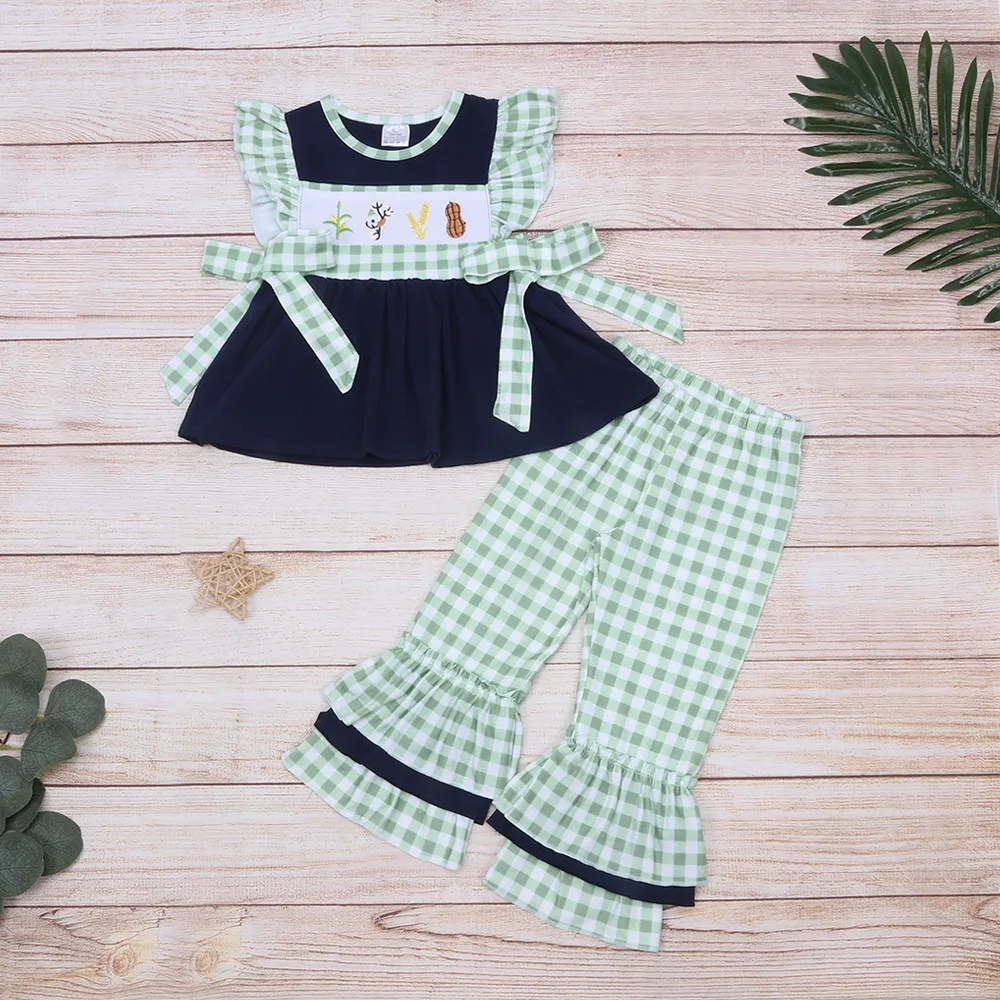 

Комплект одежды для новорожденных девочек, Детский костюм, комбинезон, футболка без рукавов с вышивкой, Высококачественная детская одежда ...