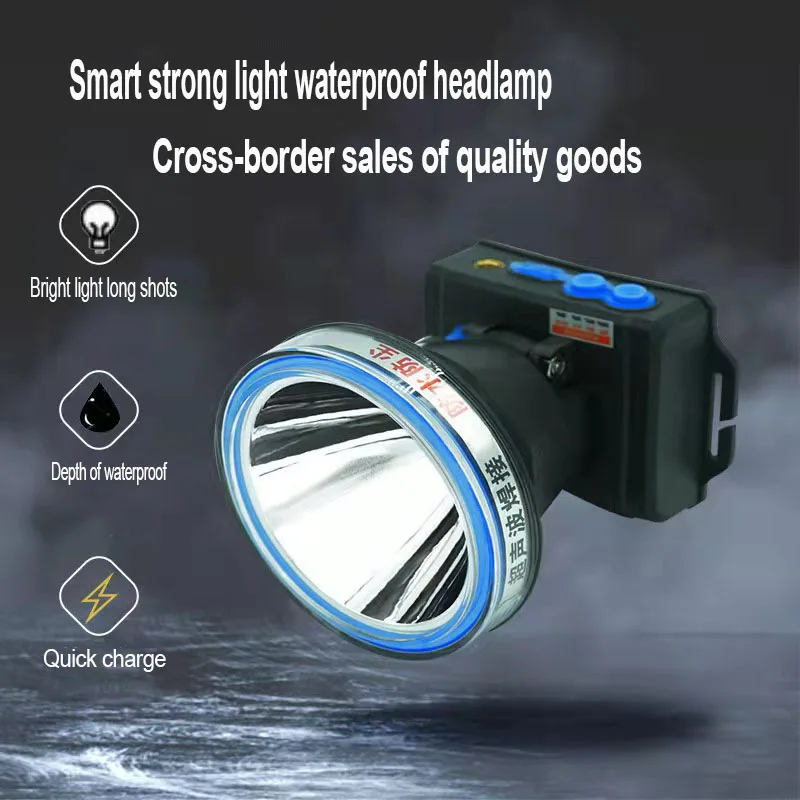 300WStrong light searchlight portable outdoor flashlight high power emergency camping patrol flashlight