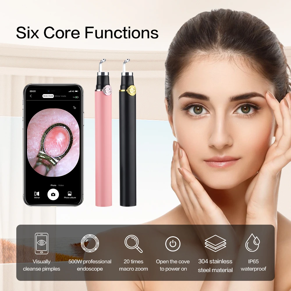 

Smart Visual Blackhead Remover Acne Needle Cleansing Cosmetic Devices Acne Squeeze Pore Cleaner Facial Treatment With Camera