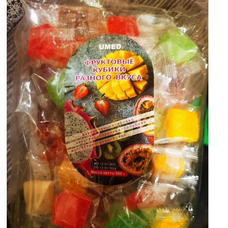 Фруктовые кубики разного вкуса манго ананас вишня (art.: 3920beadd01cc) - 3920beadd01cc