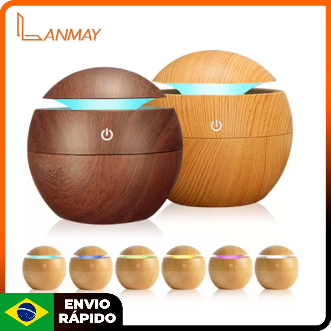 

Ultrasonic Air Humidifier With USB Cable Wood Type Diffuser for Home Rooms Rooms-Fast Delivery for All Brazil