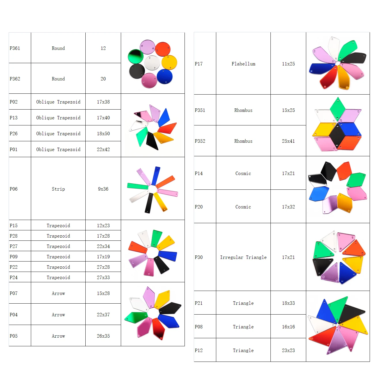 Янруо 30 шт блестящие акриловые Пришивные зеркала кристаллы Швейные аксессуары
