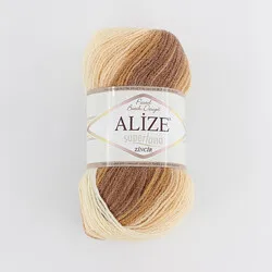 Chain Tie Dye Wool Yarn Alize Superlana (100 гр) - (280 м) 11 вариантов цвета акрил классический жилет