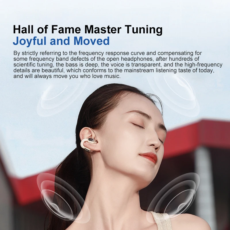 Фото Zhulinniao Bixiao T20 Bluetooth-гарнитура с воздушной костной проводимостью, зажим для ушей, беспроводной открытый 2024, новый стиль, не внутриканальные №3