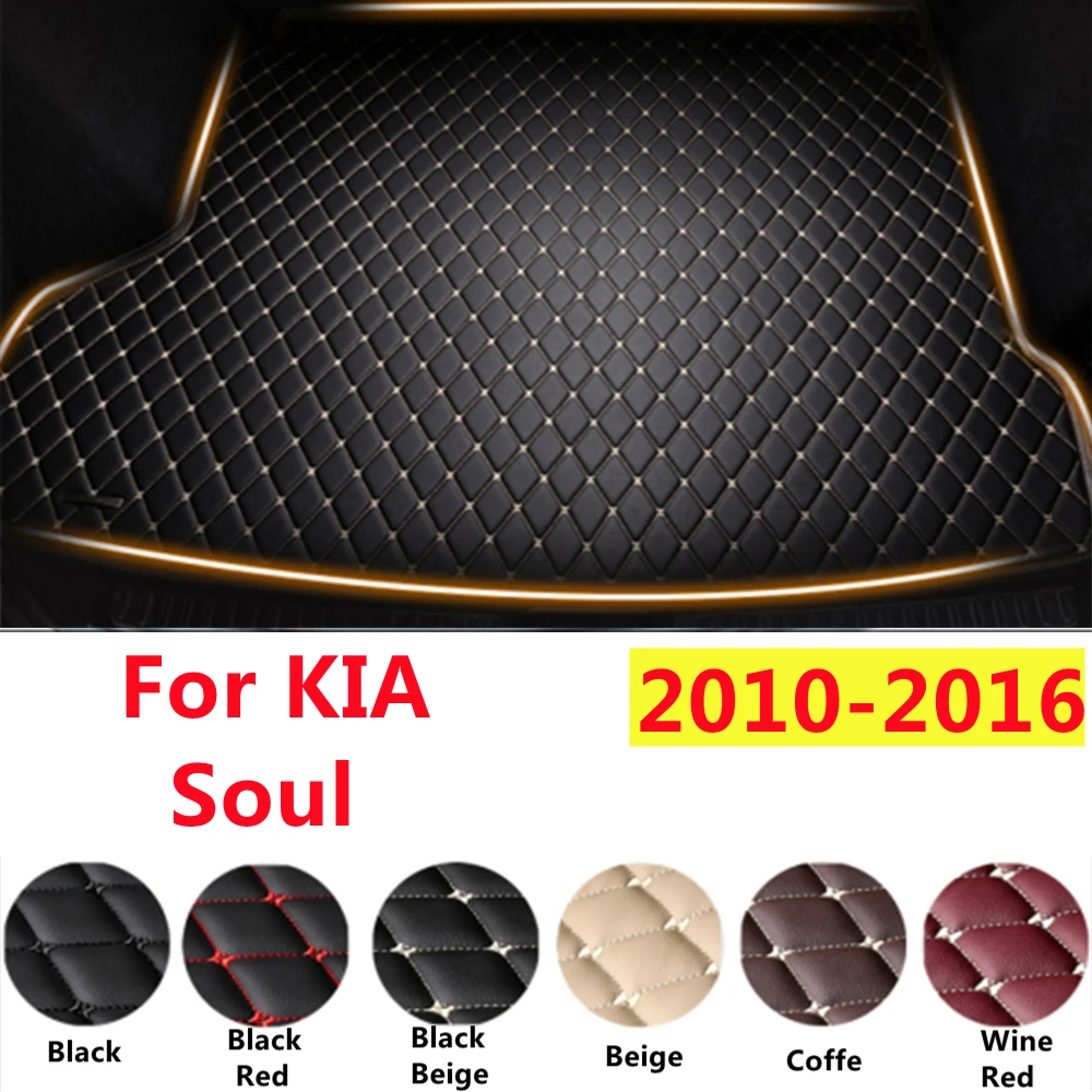 

SJ XPE Leather Car Trunk Mat Fit For KIA Soul 2010-11-12-2016 Tail Boot Tray Auto Liner Cargo Carpet Luggage Mud Pad Accessories