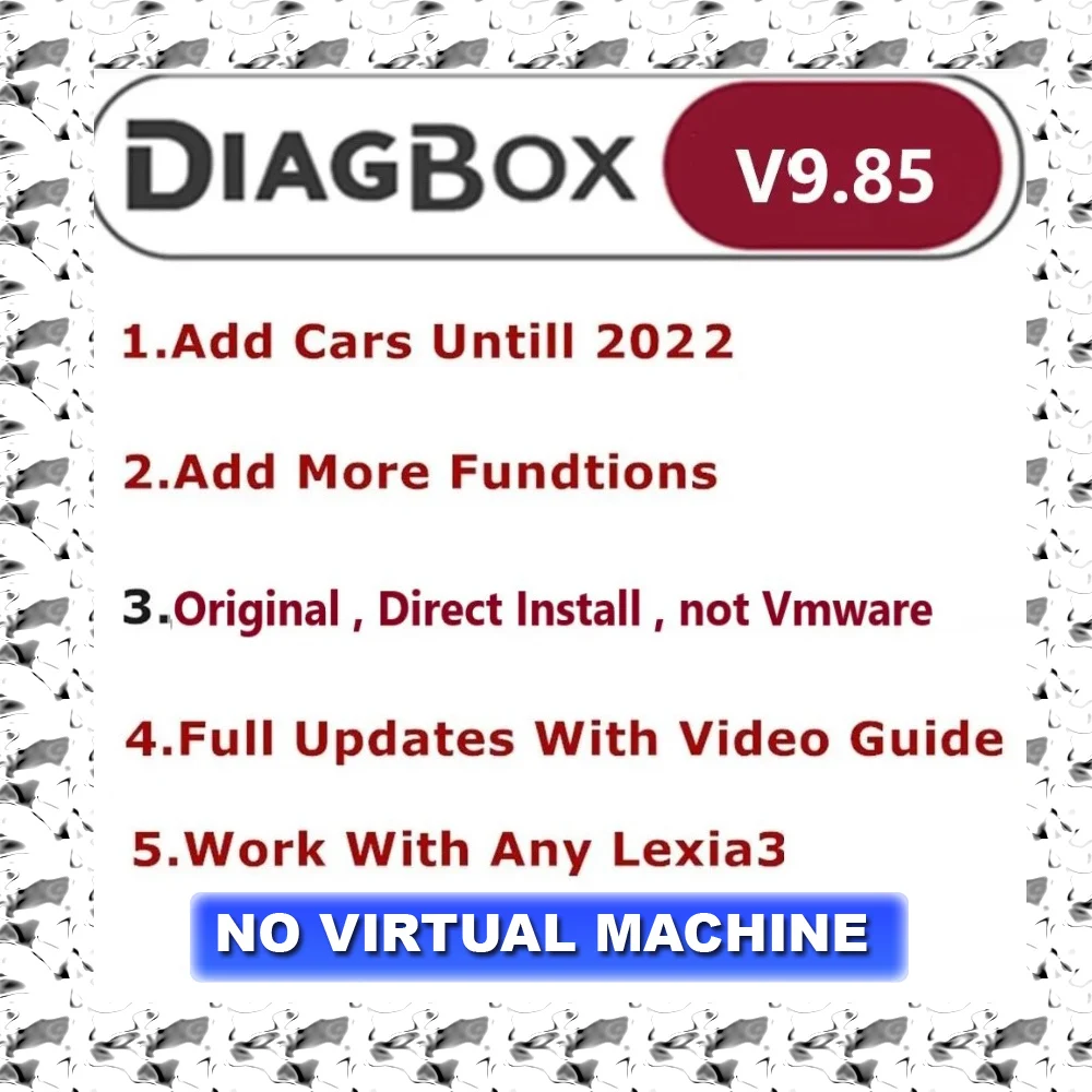 Diagbox 9.85 Nessuna Macchina Utensile Virtuale Riparazione Diagnostica Auto Auto Lexia3 91 Pp2000 Lexia-3 Diagbox Citroen Peugeot Fino Al 02/2022