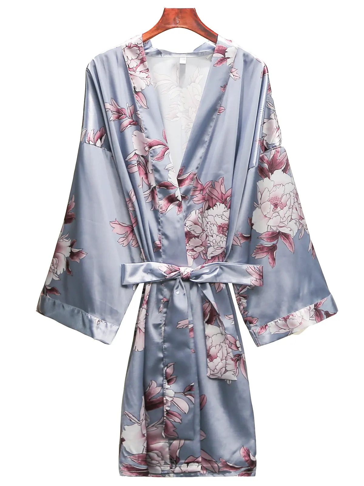2021 Floral Robe New Design Silk Satin Robe Women Wedding Bridal Robes High Quality Summer Sleepwear
