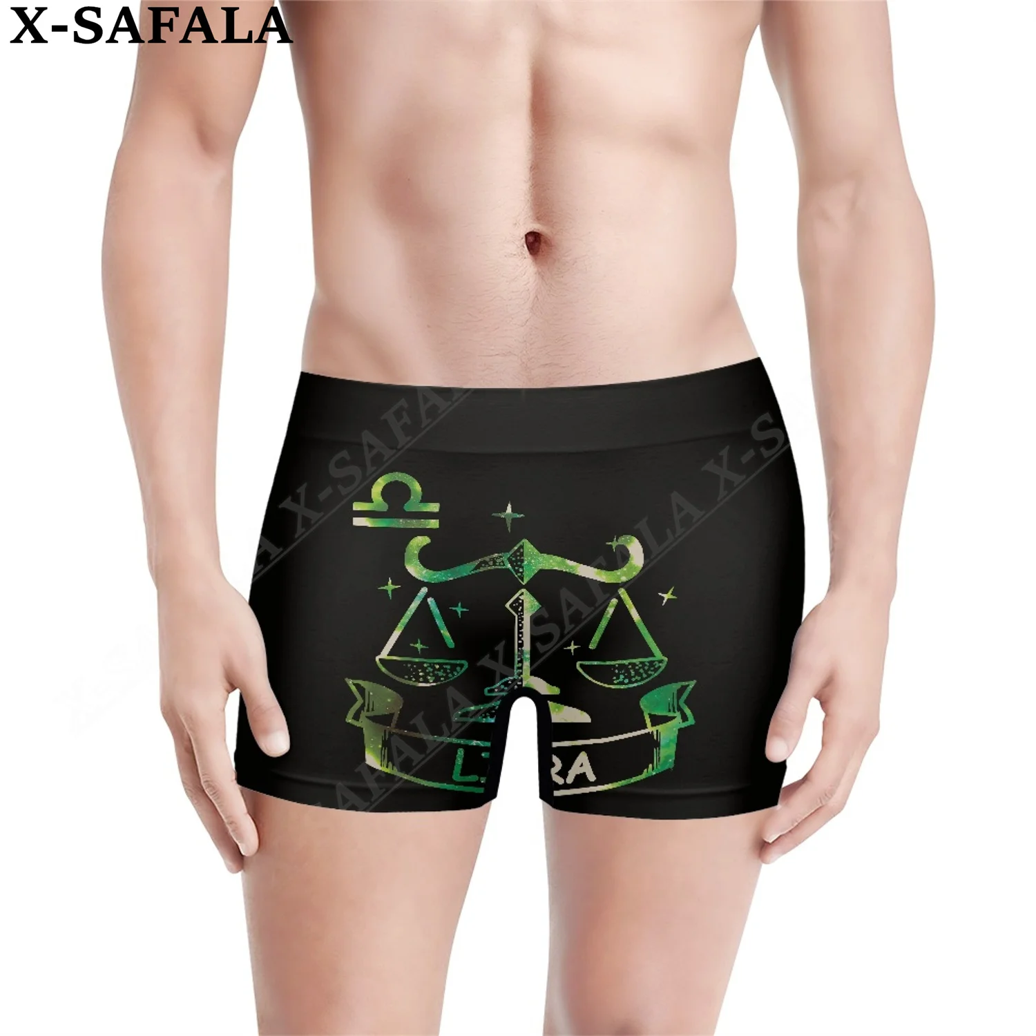 

Twelve Zodiac Libra 3D Printing Comfortable Men's Underwear Shorts Seamless Pants High Elastic Swimwear Beach SwimmingTrunks
