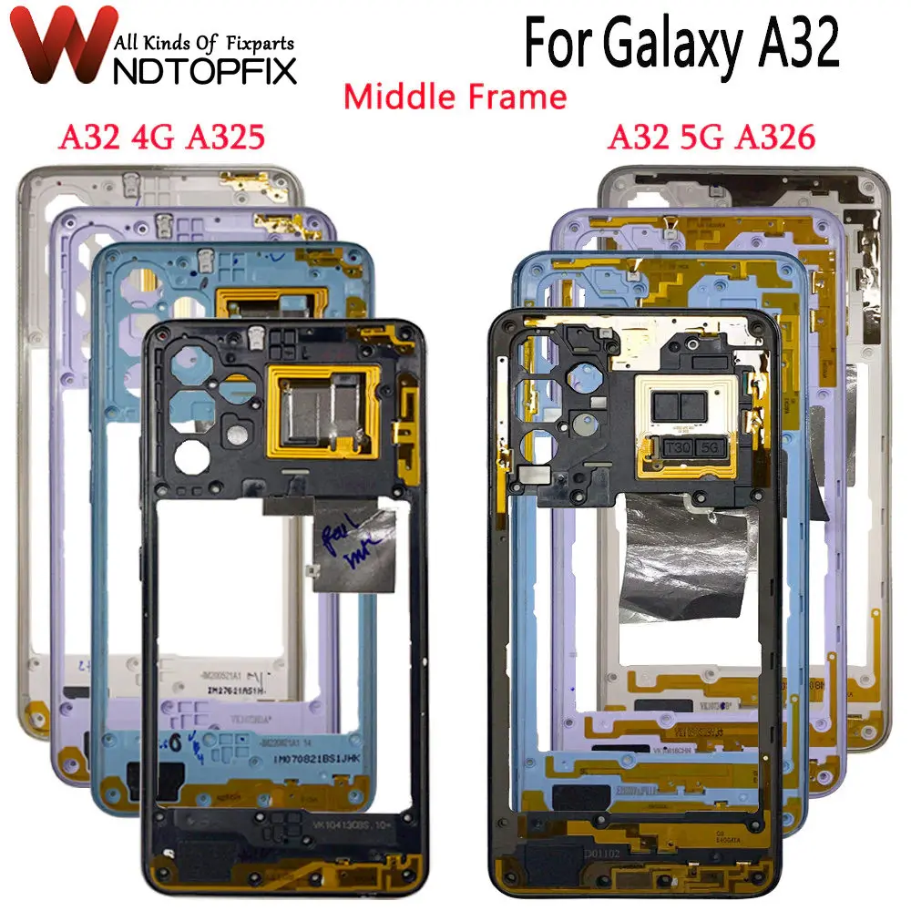 Для Samsung Galaxy A32 4G A325 5G A326 средняя рамка с боковым розеткой корпус запасная часть для Samsung A32 средняя рамка