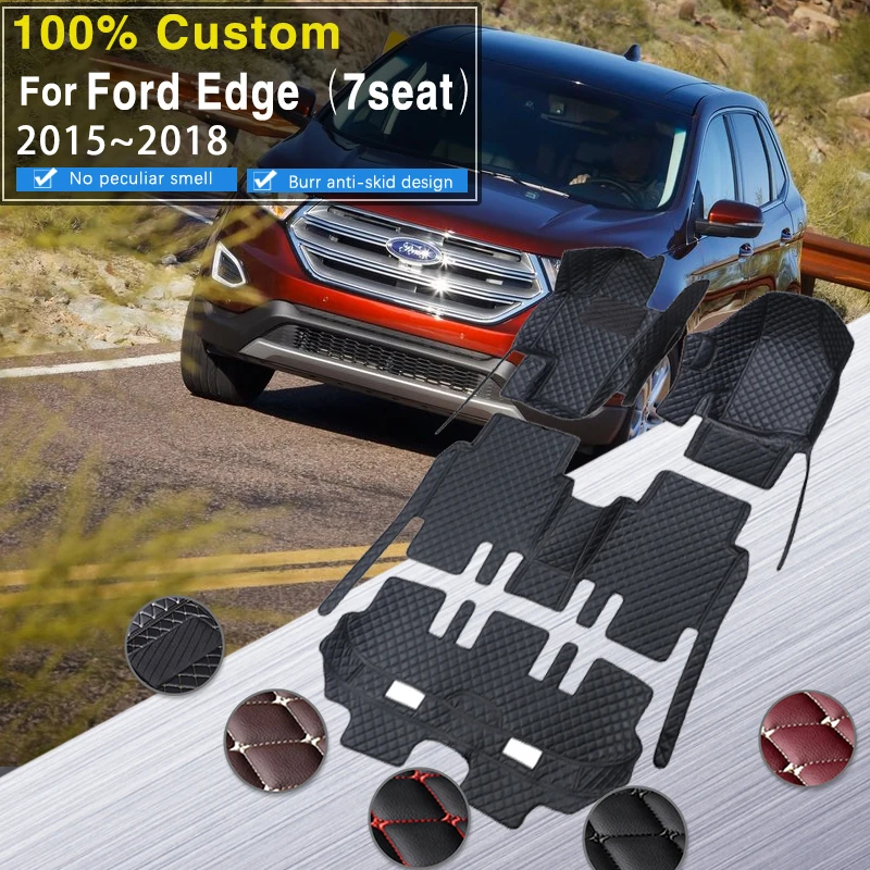 

Car Mats For Ford Edge Endura 7seat 2015~2018 2016 Carpets Interior Parts Waterproof Pad Car Accessories Rugs Leather Floor Mat