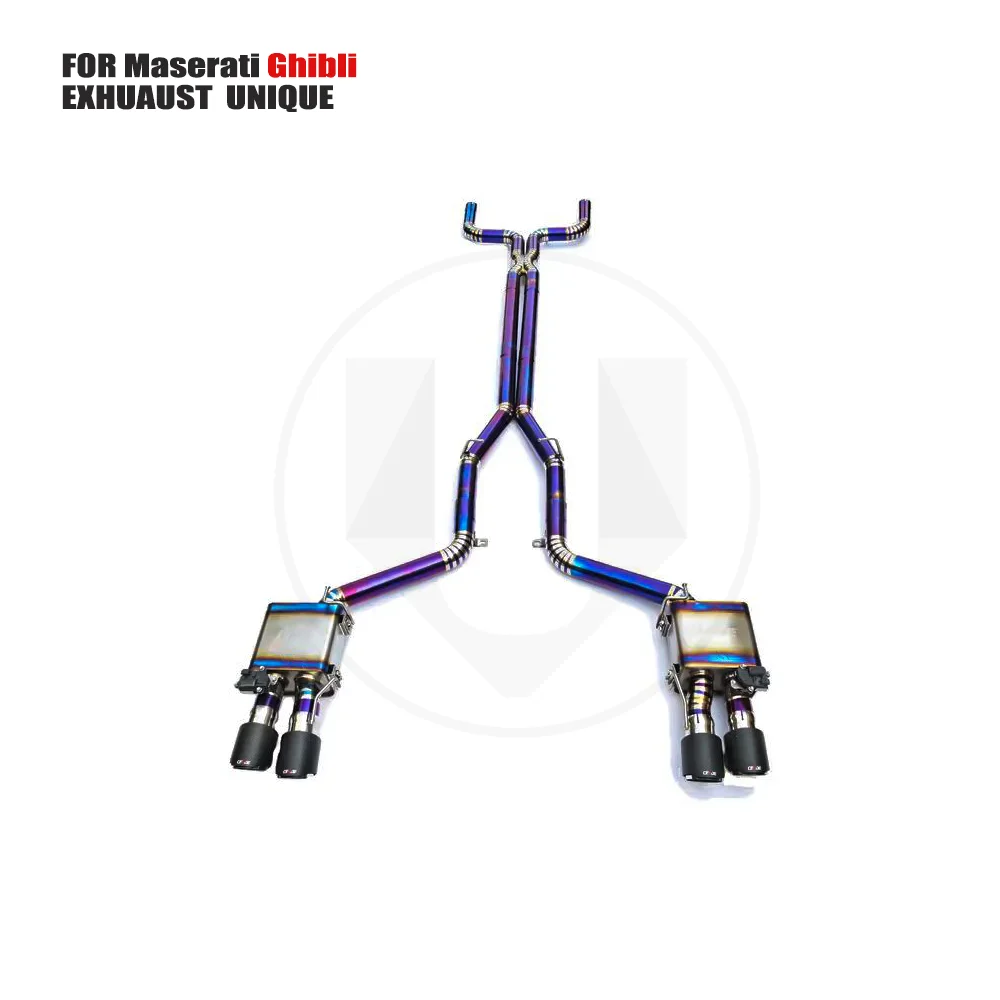 

UNIQUE Titanium Alloy Exhaust System is Suitable For Maserati Ghibli 3.0T Auto Modification Electronic Valve Catback Pipe