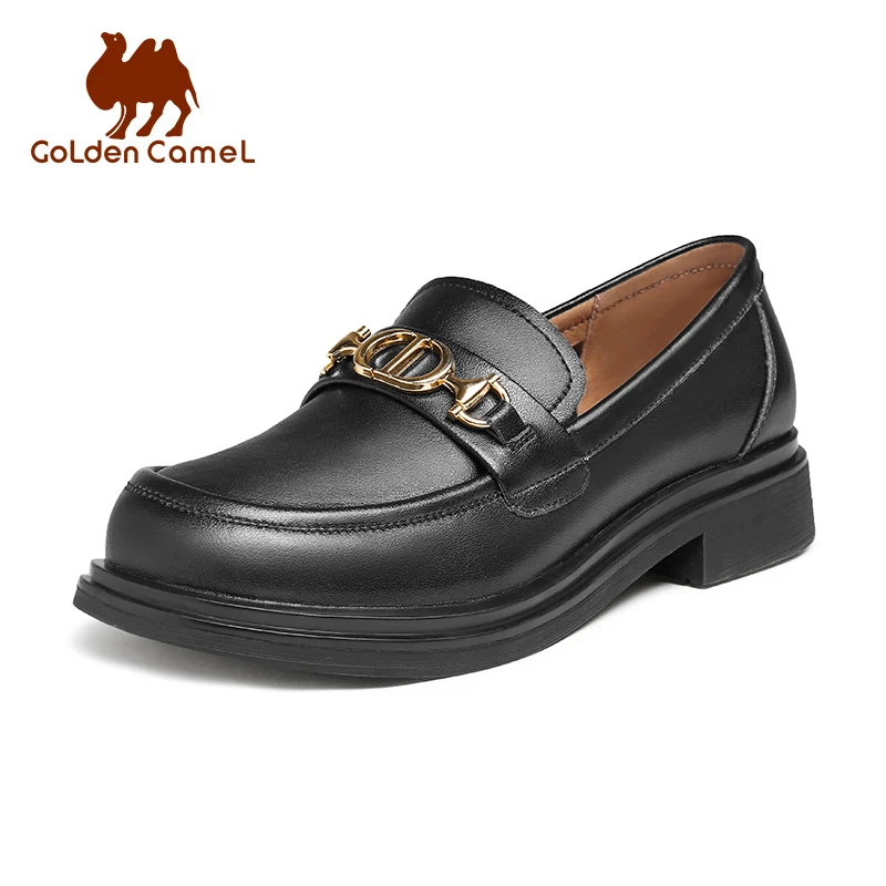 

Goldencamel Loafers Women Shoes Ladies Casual Buckle Platform Shoes Ladies Fashion All-match Metal Chain Female Penny Lazy