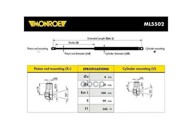 Амортизатор Багажника Ford Mondeo Iii 00-07 Monroe арт. ML5502