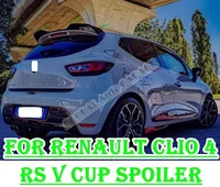 For Renault Clio 4 RS V Cup Spoiler 2012 2013 2014 2015 2016 2017 2018 2019 Auto Accessory Universal Spoilers Car Antenna Roof