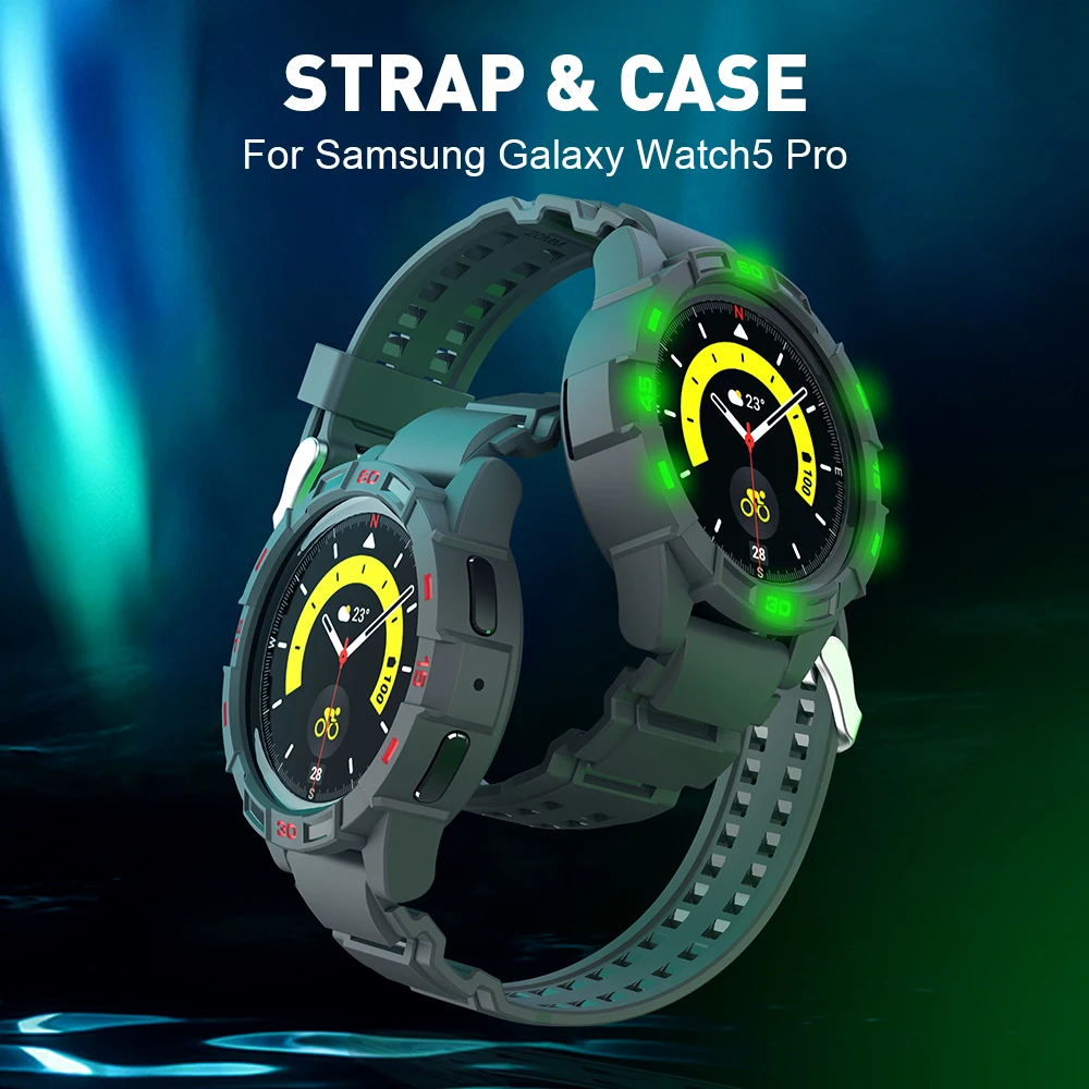 

Shockproof Watch Case Band For Samsung Galaxy Watch5 Pro 45mm Smart Watch Charger TPU Shell Cover Protector for Watch 5 Pro