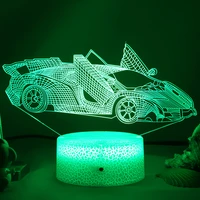 acrylic 3d lamp car volkswagen beetle model colorful nightlight for kids child bedroom decor battery powered led night light