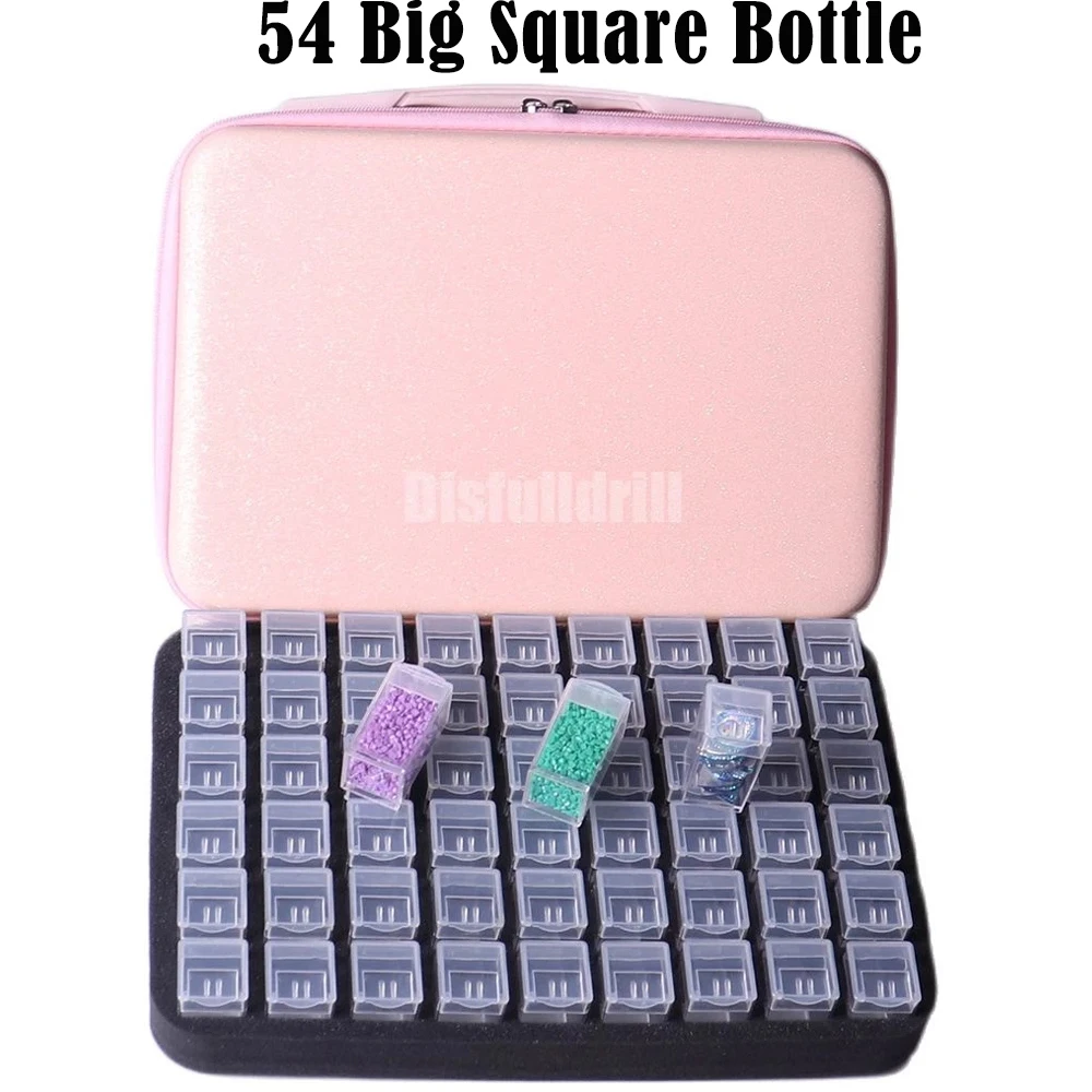 

54 Square Bottles Dmand Painting Tool Diamant Props Diamond Box Accessoires Organizer Portable Container Bag Diamand Storage New