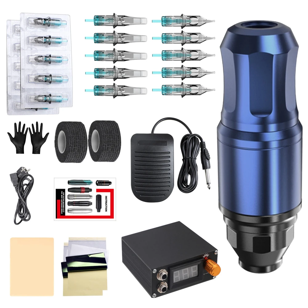 

Complete Tattoo Machine Kits Tattoo Power Supply Rotary Pen Permanent Makeup Machine For Tattoo Body Art