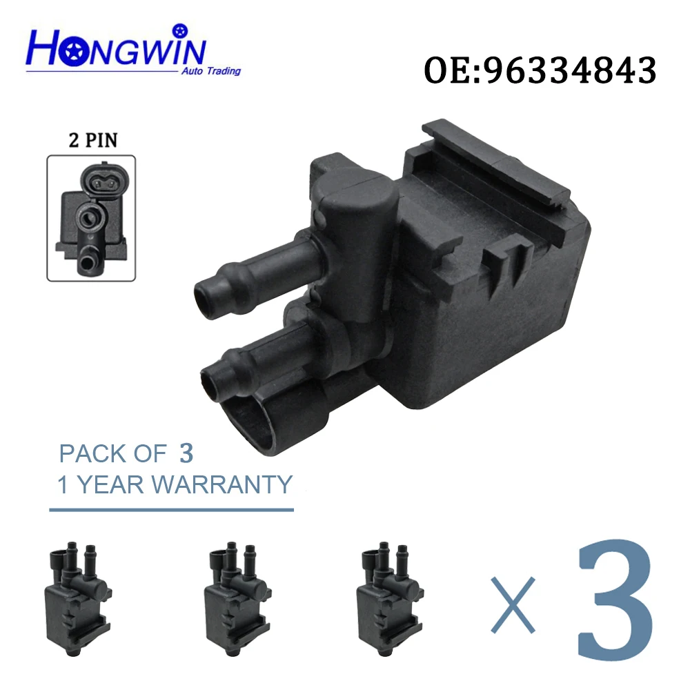 

3PCS Evap Emission Canister Purge Solenoid Valve 96334843 For Buick Excelle Chevrolet Daewoo Aveo Kalos Carbon Canister 1.4L 16V