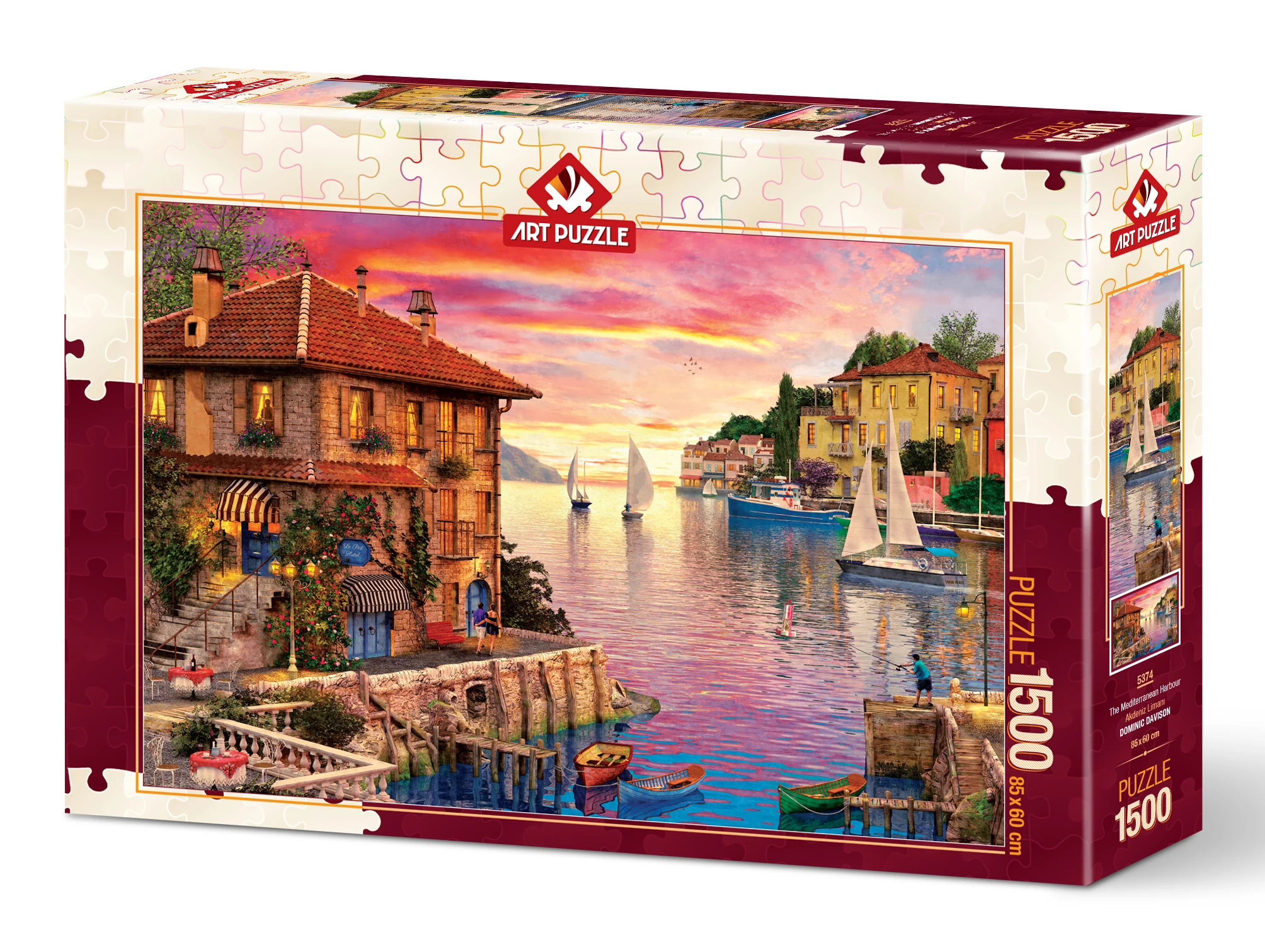 

Картина-головоломка 1500 шт., Высококачественная головоломка в средиземноморском порте для взрослых и детей, Ландшафтная Развивающая игра, подарок 85x60 см