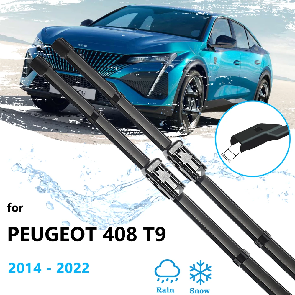 

For Peugeot 408 T9 24" 18" Car Accessories 2014~2022 LHD RHD Windscreen Windshield Rubber Wiper Blades Front Window Replacement