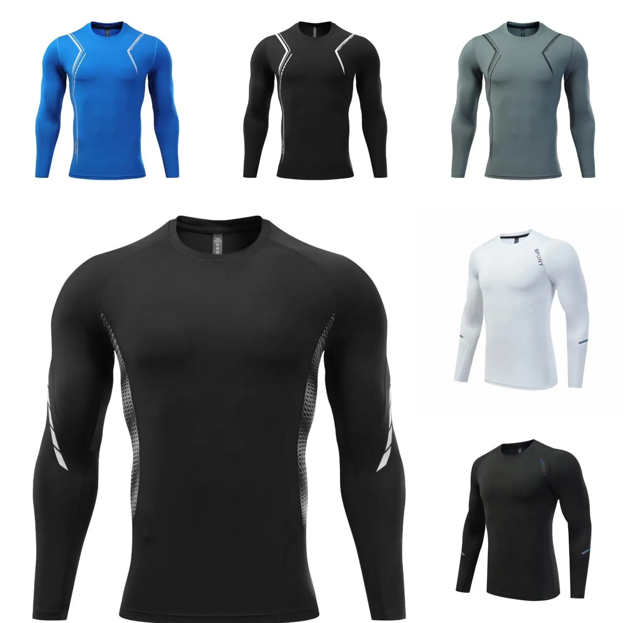 Rashguard Children Men Running Gym Compression T-shirt Quick Drying Bodybuilding Fitness Soccer Basketball Workout Sportswear