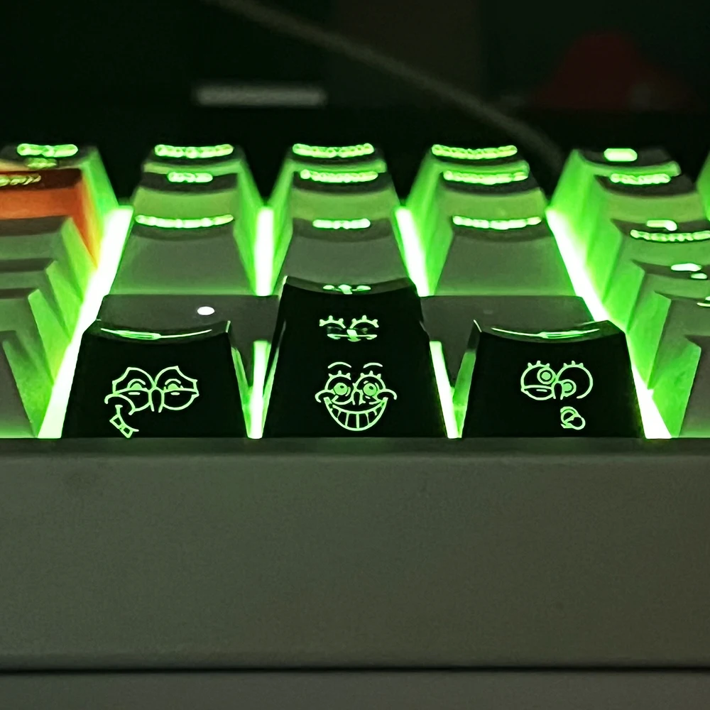 Клавиши со стрелками Сменные колпачки для механических клавиатур с подсветкой милый дизайн с мультяшным рисунком аниме
