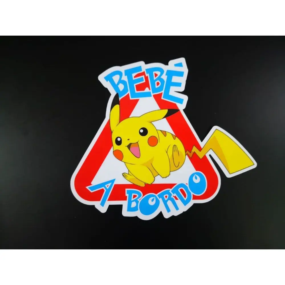 Детские наклейки Pikachu на борту автомобиля, высококачественный Самоклеящийся винил для детских автомобилей на борту,/наклейки Pikachu/детские н...
