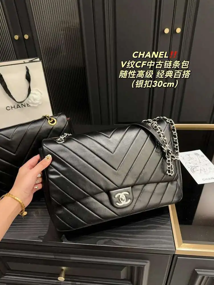 точная копия 1:1 Сумка Из ВолоВьей Кожи В Стиле Шанель 30см*21см |