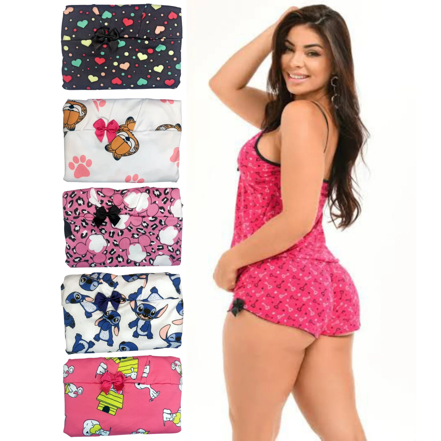 

Baby doll/short doll liganete super confortável e sexy's com alça de regulagem
