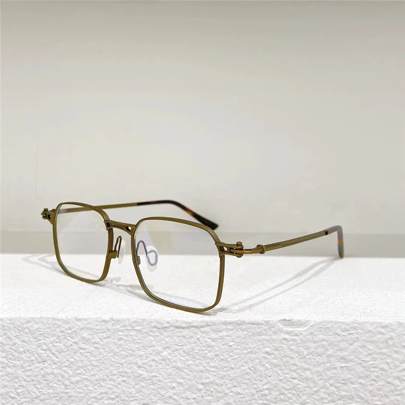 

RLT5891 Optical Eyeglasses For Men Women Retro Style Anti-Blue Light Lens Titanium Frame Glasses With Box