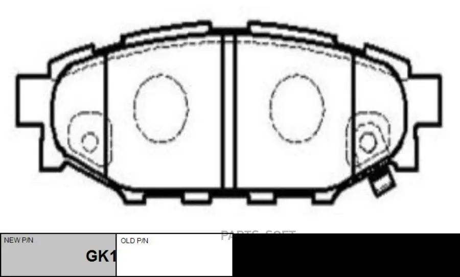 (ЗАМЕНА=CKSU-13) Колодки задние Subaru Legacy 2.0iOutbackImpreza 2.5i 05  GK1000 (art.: 3920bebea03fd) - 3920bebea03fd
