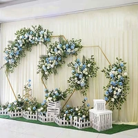 upgraded hexagon wedding arch decoration balloon arch frame birthday party decoration background metal backdrop stand