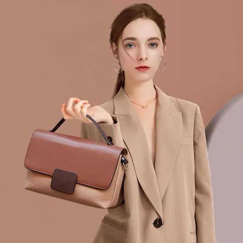 

Paparazzi elegant ladies shoulder bags Genuine Leather Magnetic buckle high qualities bags for women girls fashion accessories