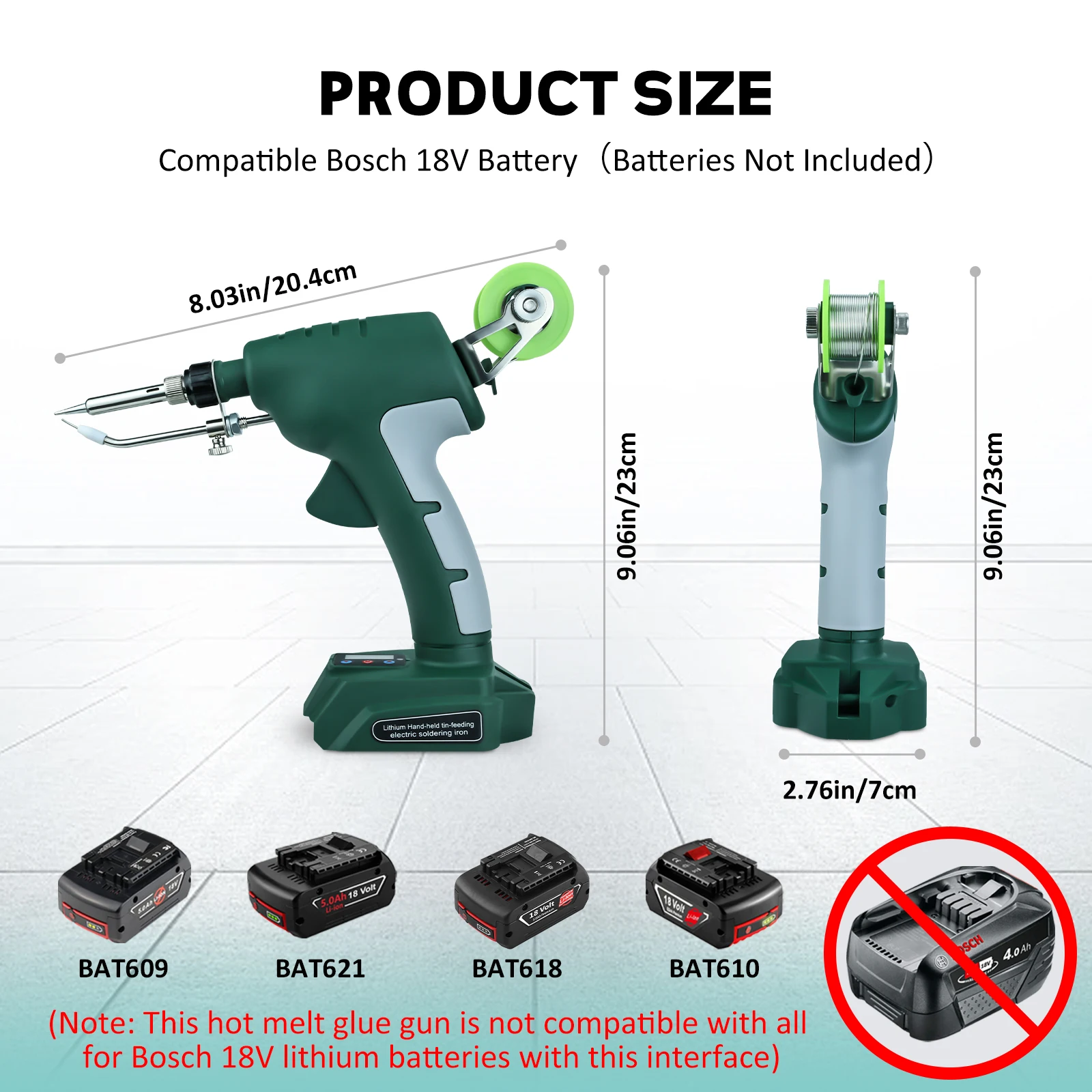 Беспроводной паяльник для Bosch 75 Вт 18 в литий-ионная батарея 200-460 ℃