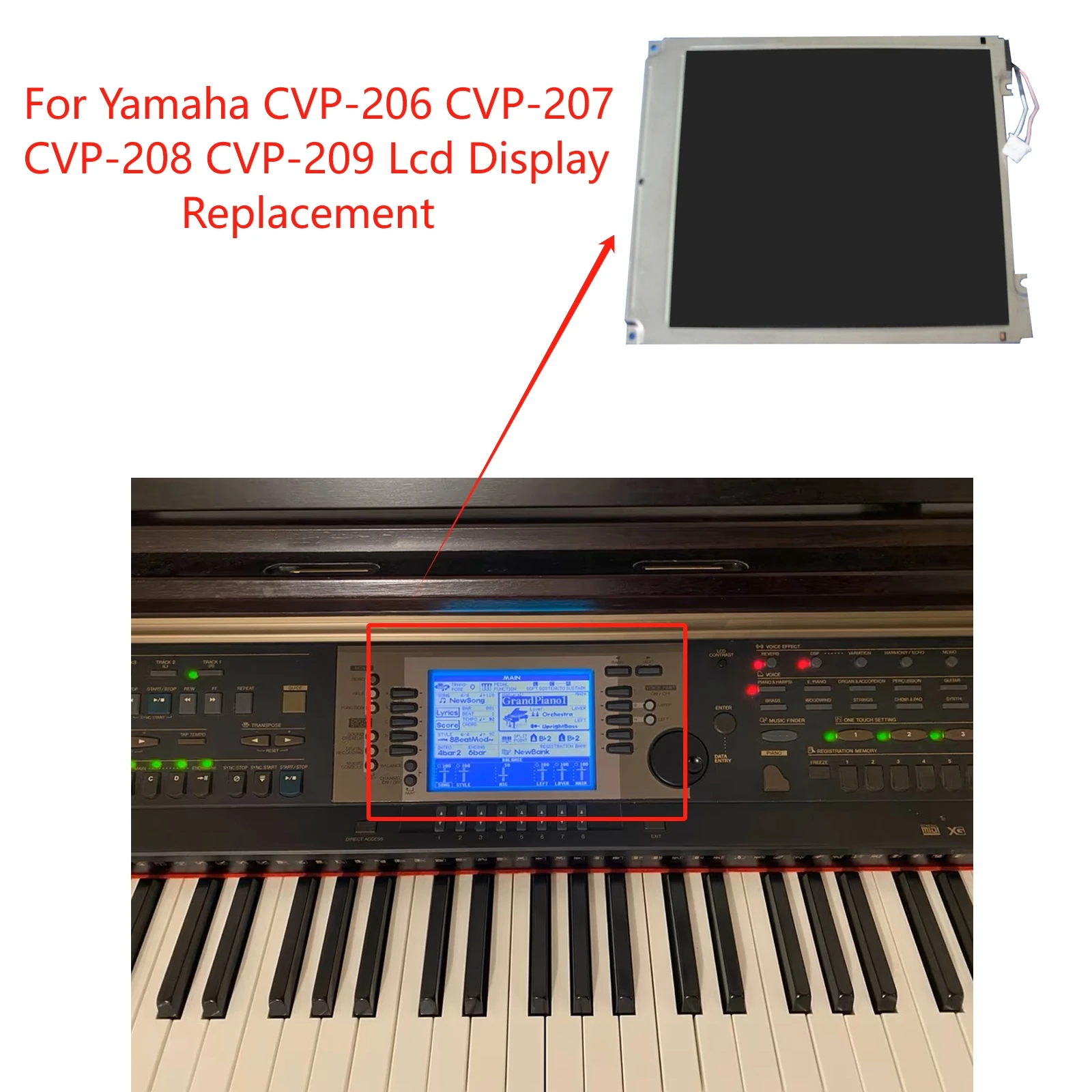 Фото Новый оригинальный ЖК-дисплей для Yamaha CVP-206 CVP-207 CVP-208 CVP-209 (замена) №1
