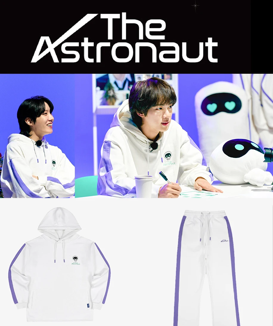 

2023 bangtan boy Jin’s “The Astronaut” Merch sweater jacket +Sweatpants