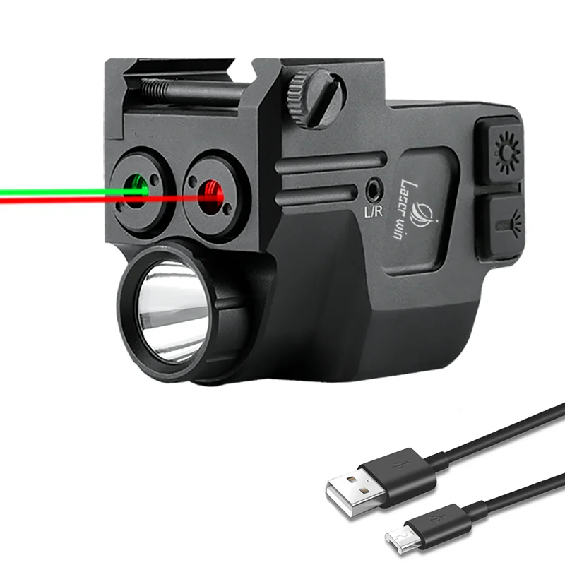 Green&Red Laser Sight Combo With 600 Lumens Flashlight Pistol  Beams for Gun Compact Laser Sight for Pistol Glock 19 Accessories