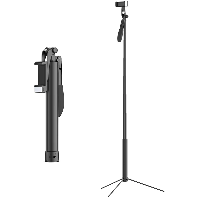 

Ulanzi MT-53 Wireless Bluetooth Selfie Stick Tripod Extendable For Phone Gopro With Fill light 360° Rotatable Anti-shake Handle