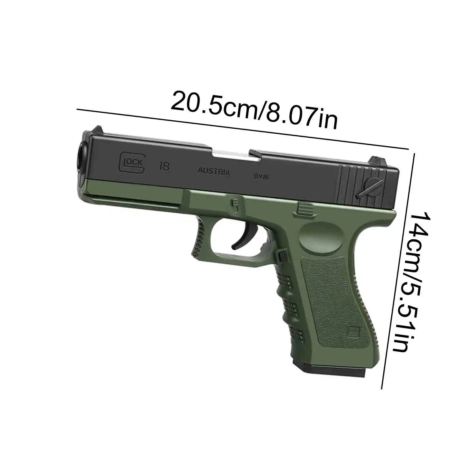 Игрушечный пистолет Glock с функцией выброса гильз 32 патрона 40 мягких дротиков 2