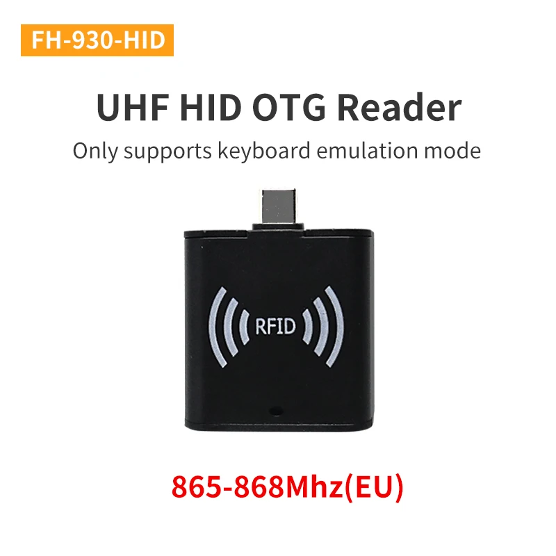 

Считыватель UHF RFID 860-960 МГц type-c UHF RFID android Считыватель с эмуляцией клавиатуры HID режим OTG считыватель