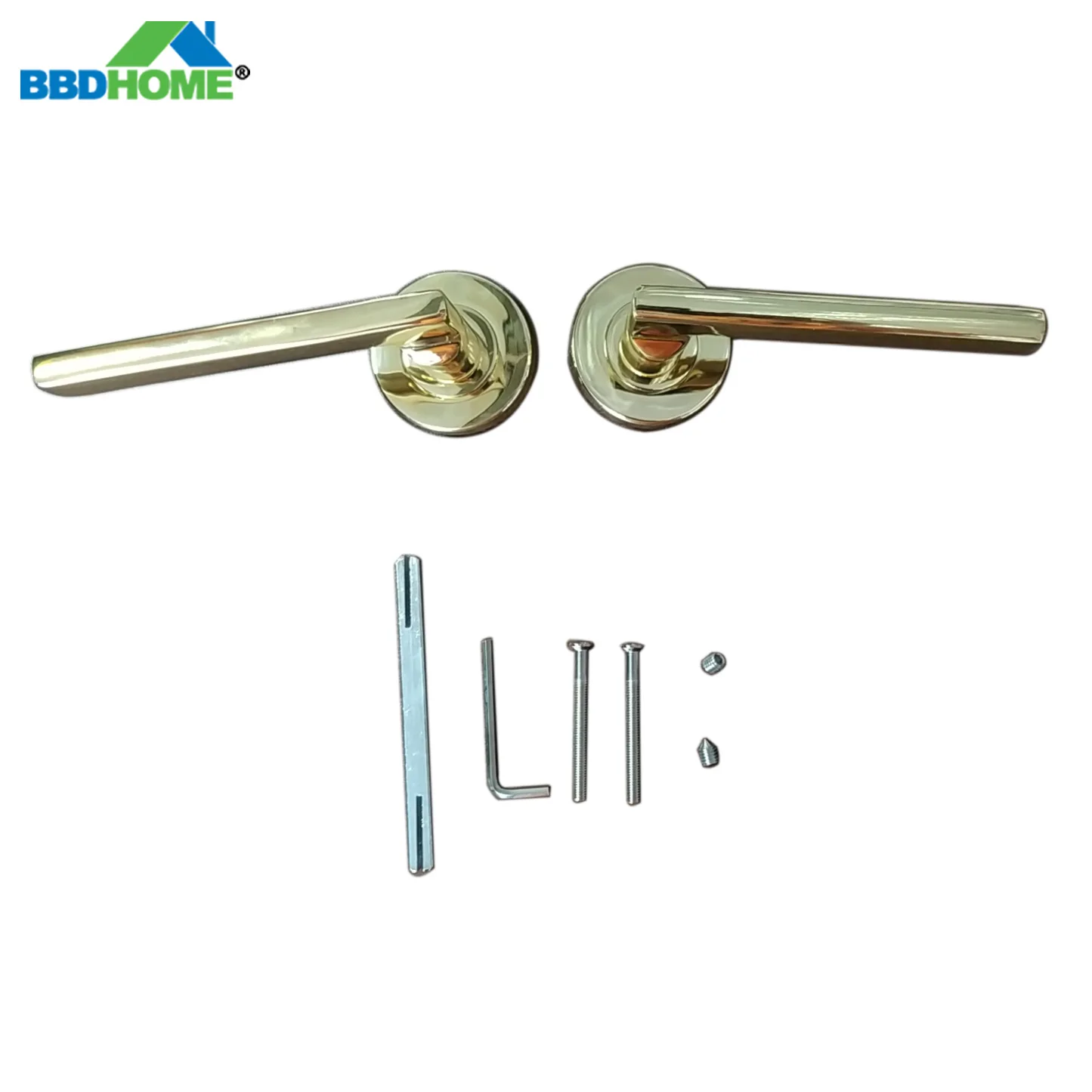 Bbdhome Полированная Латунная Золотая Дверная Ручка Без Замка Для Внутренней Двери