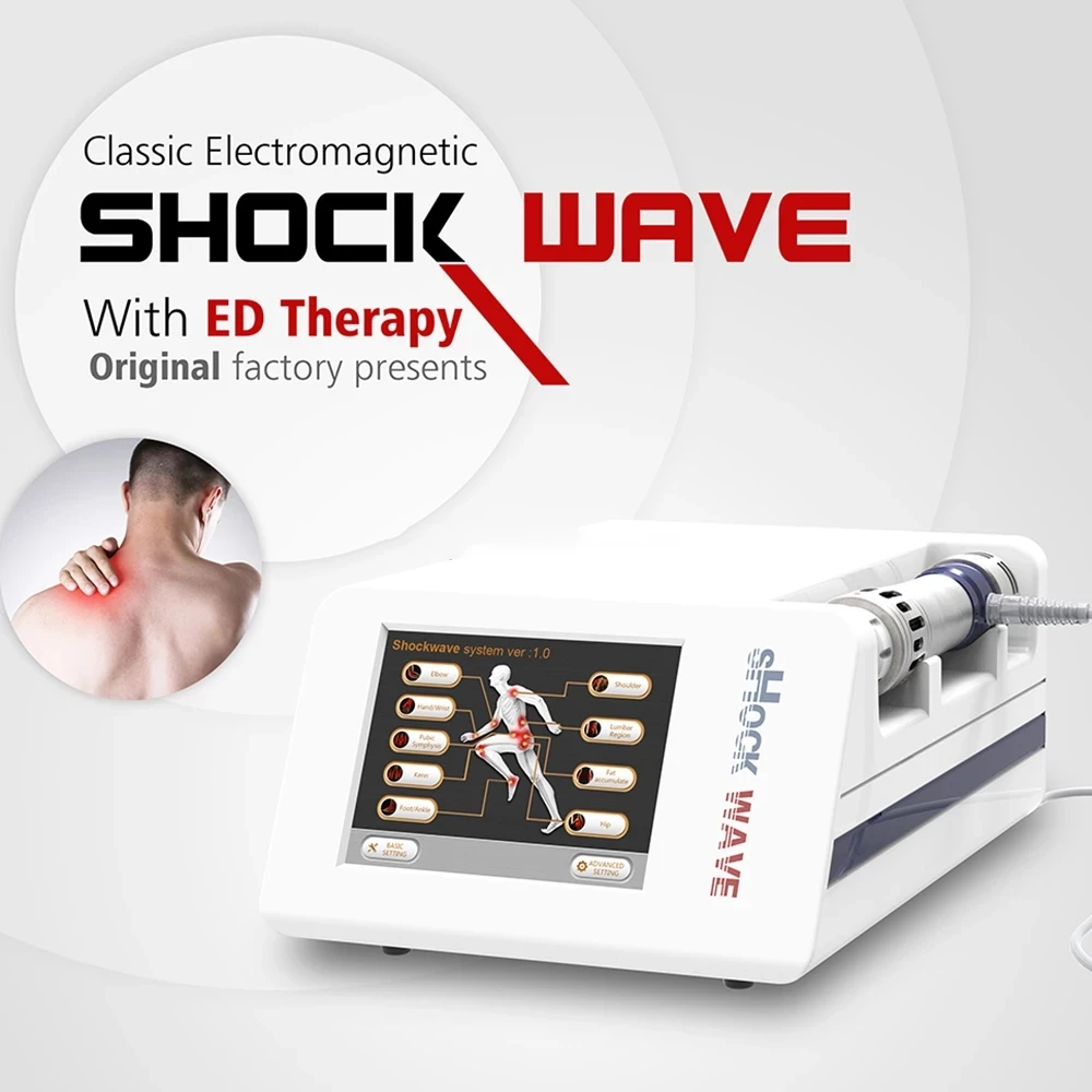 

Physical Therapy Professional ED Electromagnetic Extracorporeal Shock Wave Therapy Machine Pain Relief Body Relax CE Massager