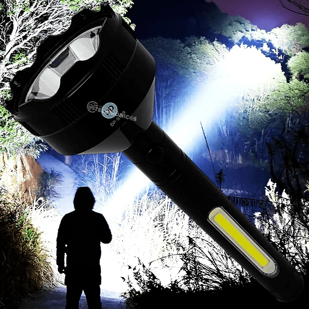 Фонарик светодиодный 200 Вт большой перезаряжаемый фонарь DP9179