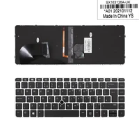 new uk layout keyboard for hp elitebook 840 g3 silver frame black with point backlit