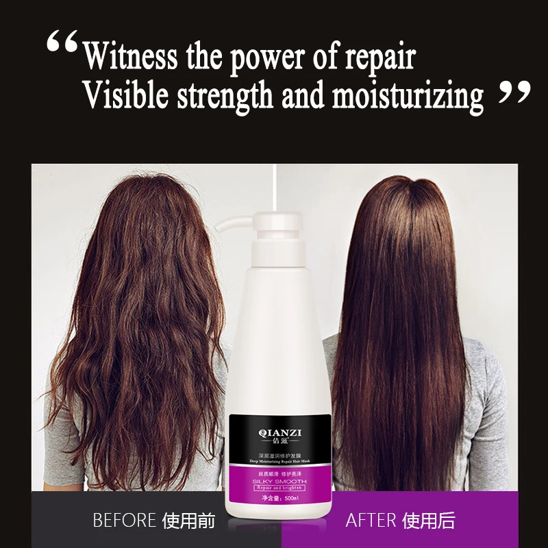 

Hair Straightening Cream Repair Damage Hair Mask Hair Tonic Keratin Hair & Plant Ginseng Hair Mask Disposable No Steaming Spa