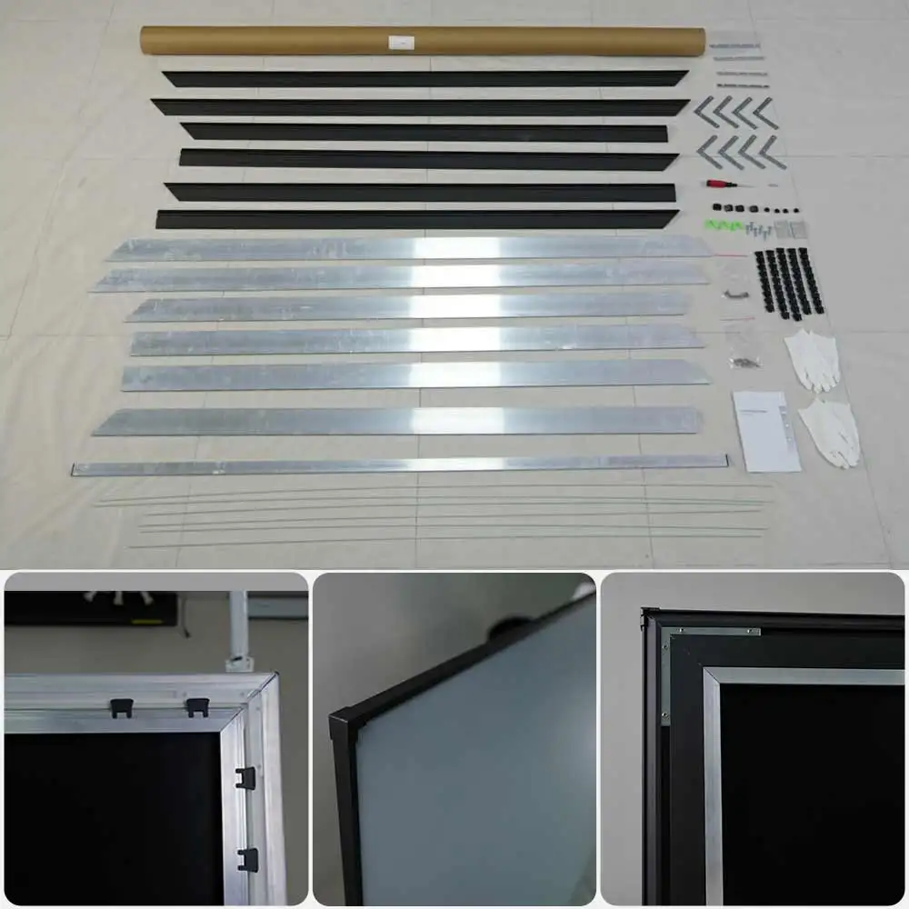 Новый 135 дюймовый экран проектора ALR 16:9 с фиксированной рамкой защита от