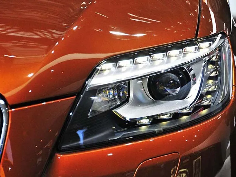 Автомобильные фары указатель поворота передняя лампа для A-udi Q7 2010-2015 DRL дневные