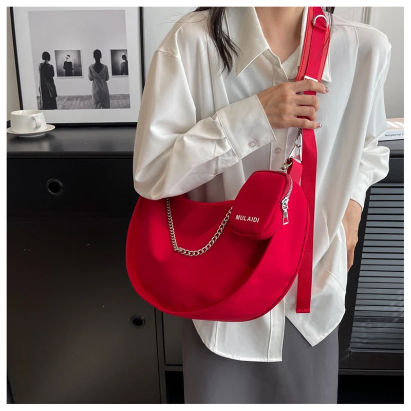 

Shoulder Bags Women Solid Harajuku All-match Simple Multifunction Handbags Large Capacity Crossbody Bags for Women Teens Purse